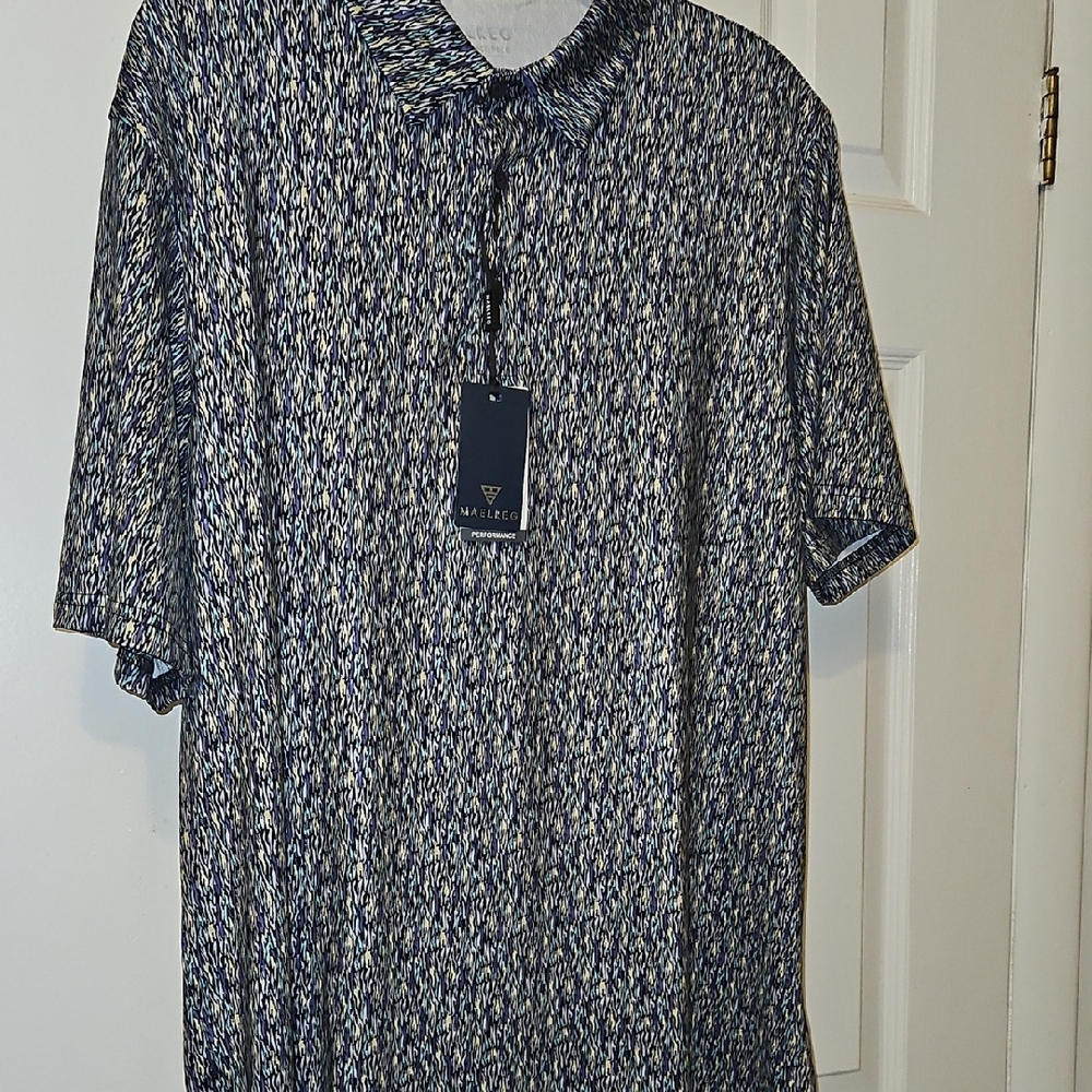 Mylec Navy Patterned Polo Shirt